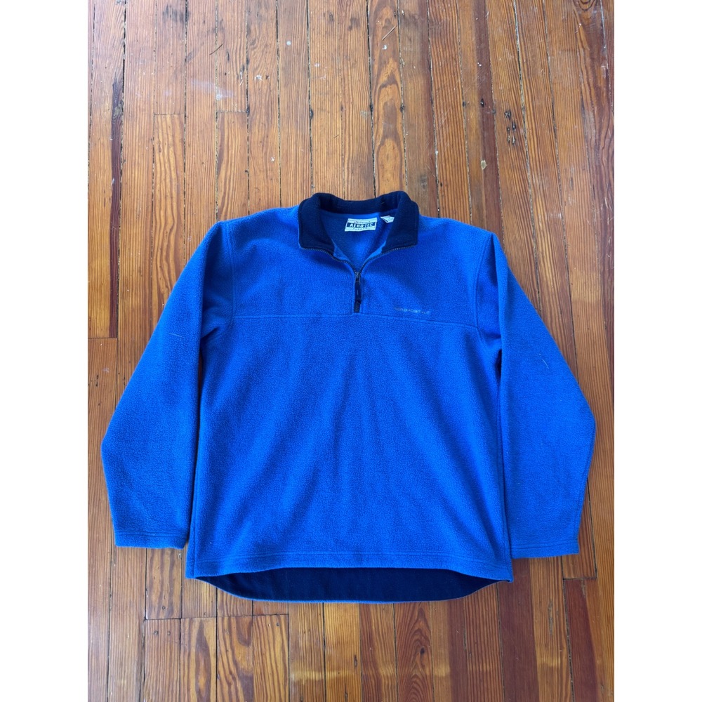 Aeropostale Aero-Tec Fleece Quarter Zip Pullover Royal Blue Mens Medium Vintage